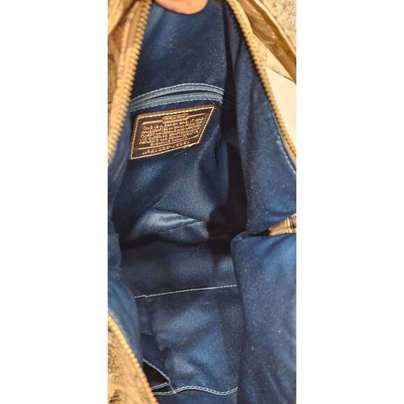 Coach Leather Kristin Shoulder Bag Python Embossed Neutral Snake Hobo Purse - Picture 6 of 16